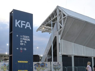 Košická futbalová aréna (KFA) pred zápasom SC Dnipro-1.