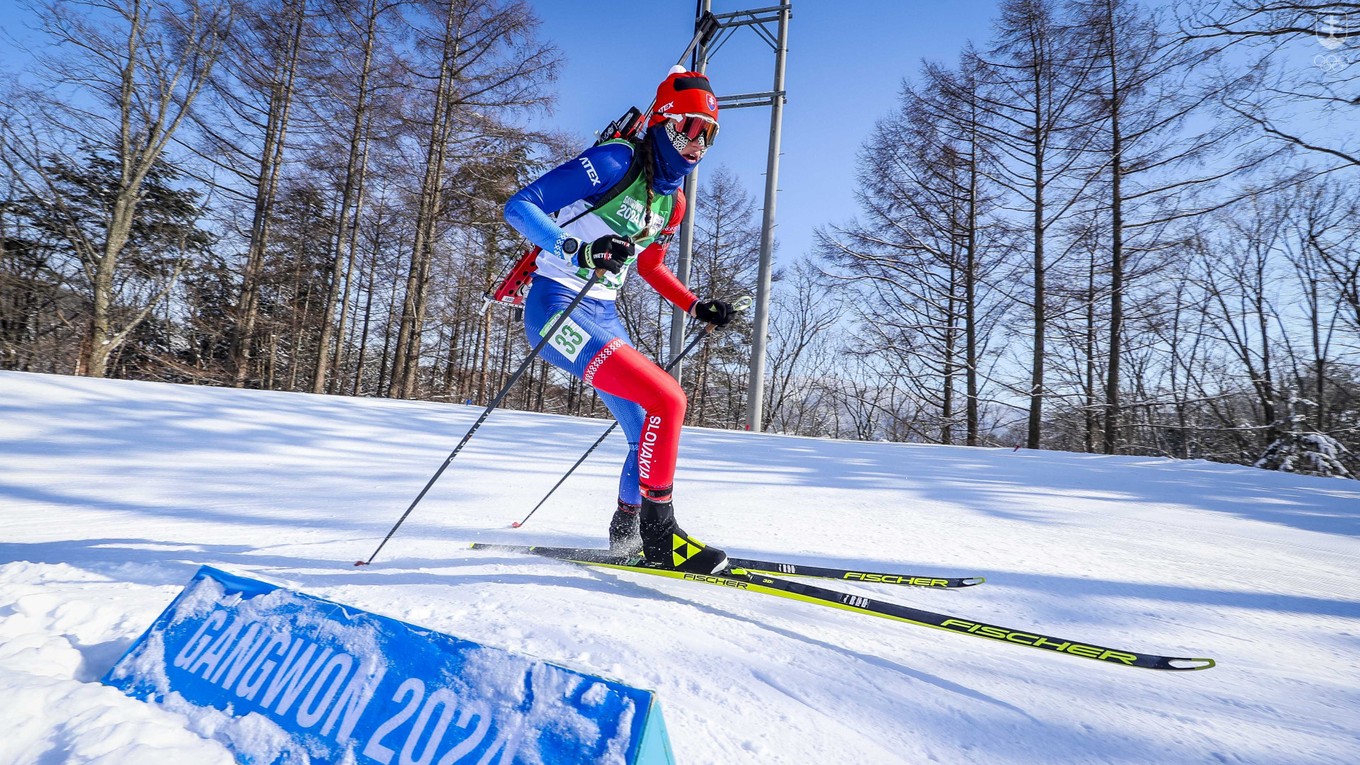 Michaela Straková na IV. zimných olympijských hrách mládeže v juhokórejskom Kangwone.