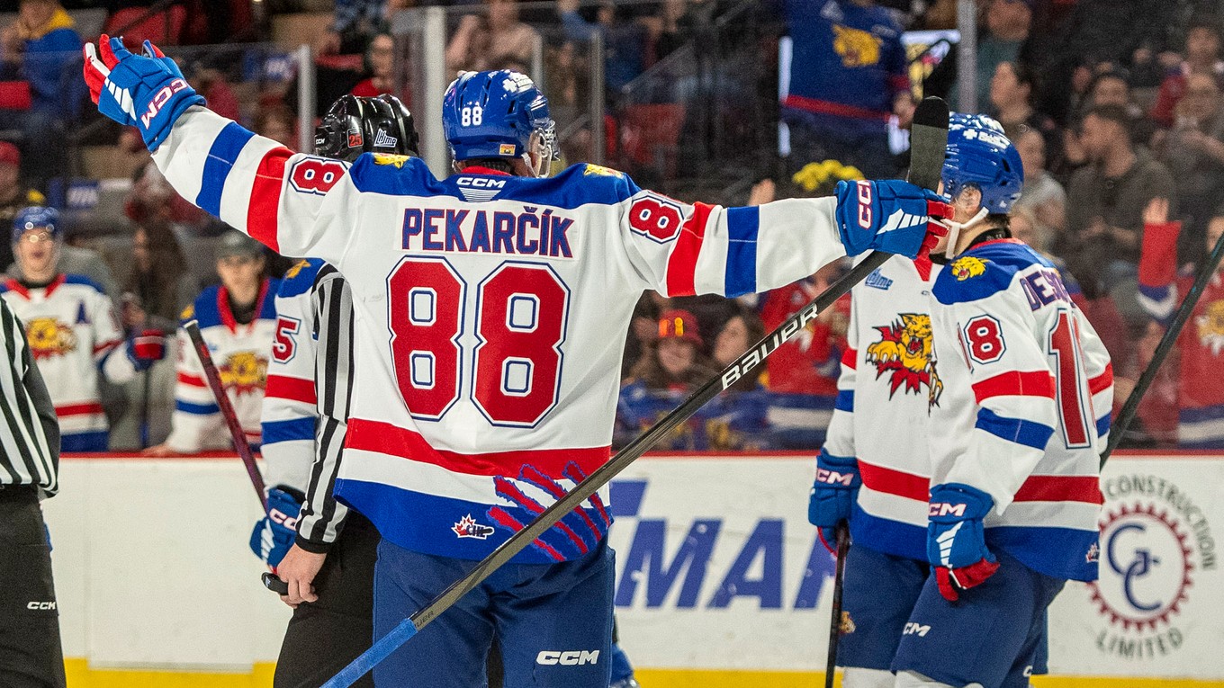 Juraj Pekarčík v drese Monctonu Wildcats. 