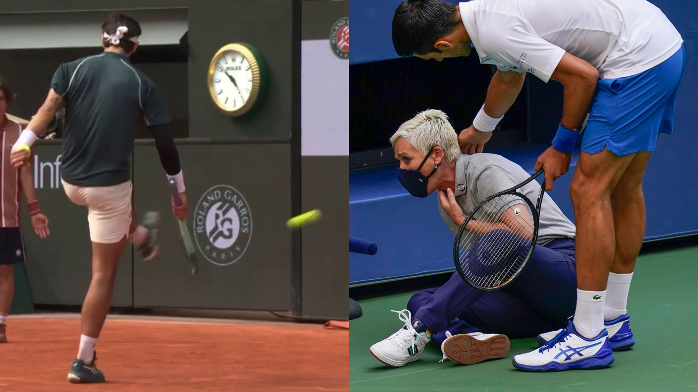 Porovanie incidentov Lorenza Musettiho a Novaka Djokoviča