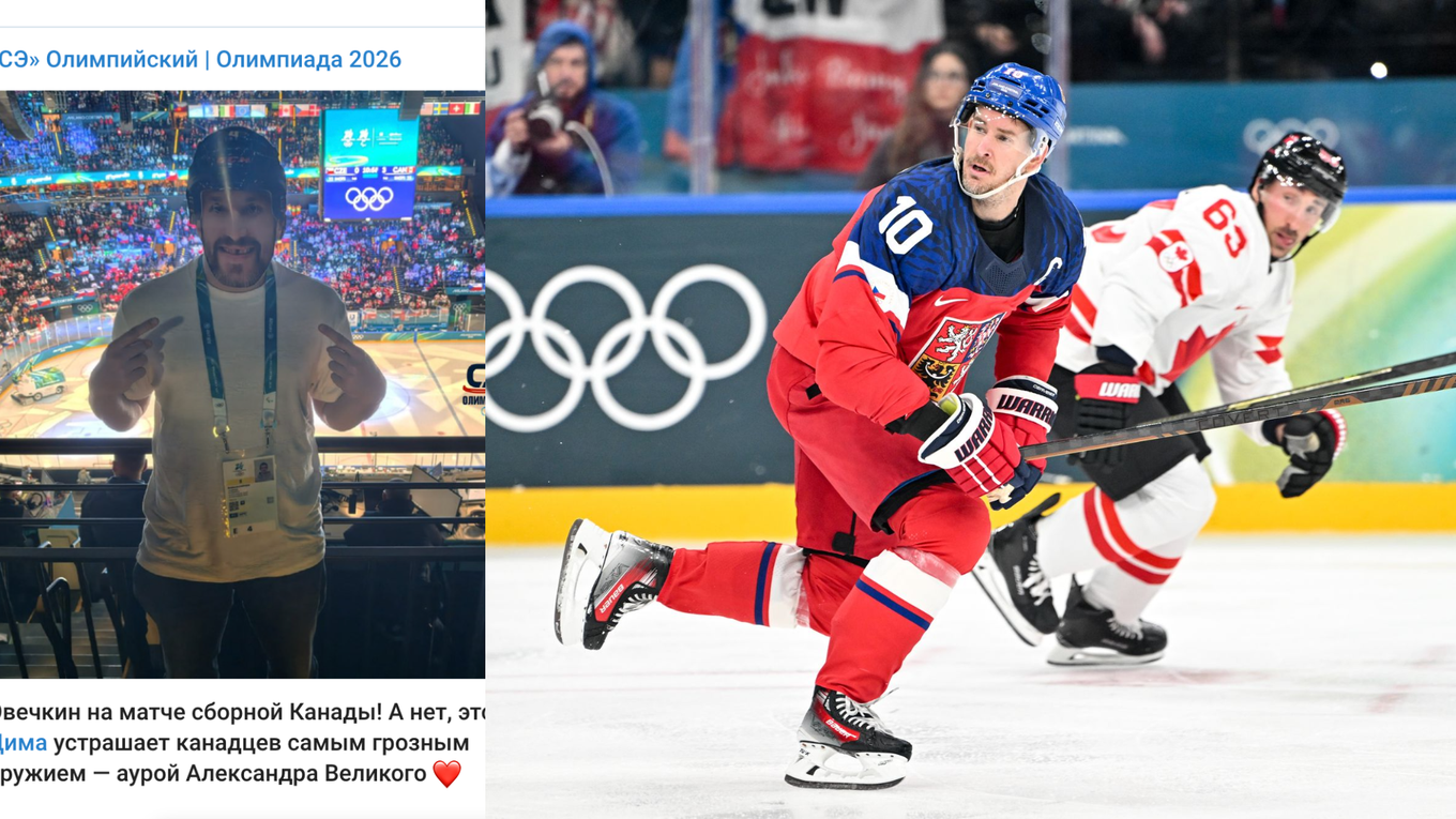 Ruský novinár provokuje na olympiáde v maske Ovečkina, český kapitán Roman Červenka sa s ním nebavil.