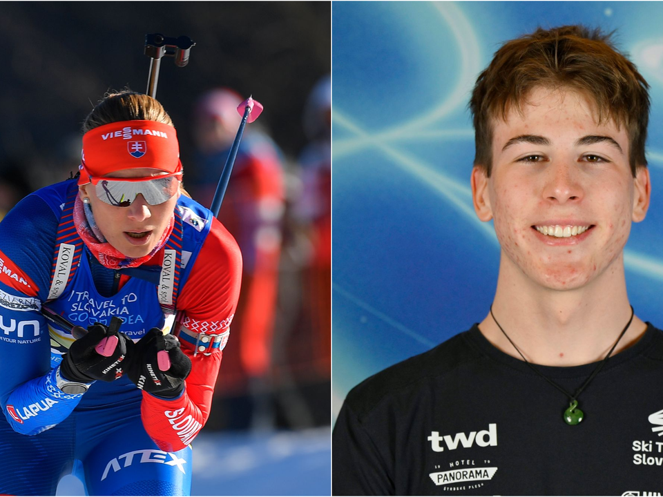 Na snímke je Anastasia Kuzminová a jej syn Jelisey, ktorý sa venuje behu na lyžiach. 