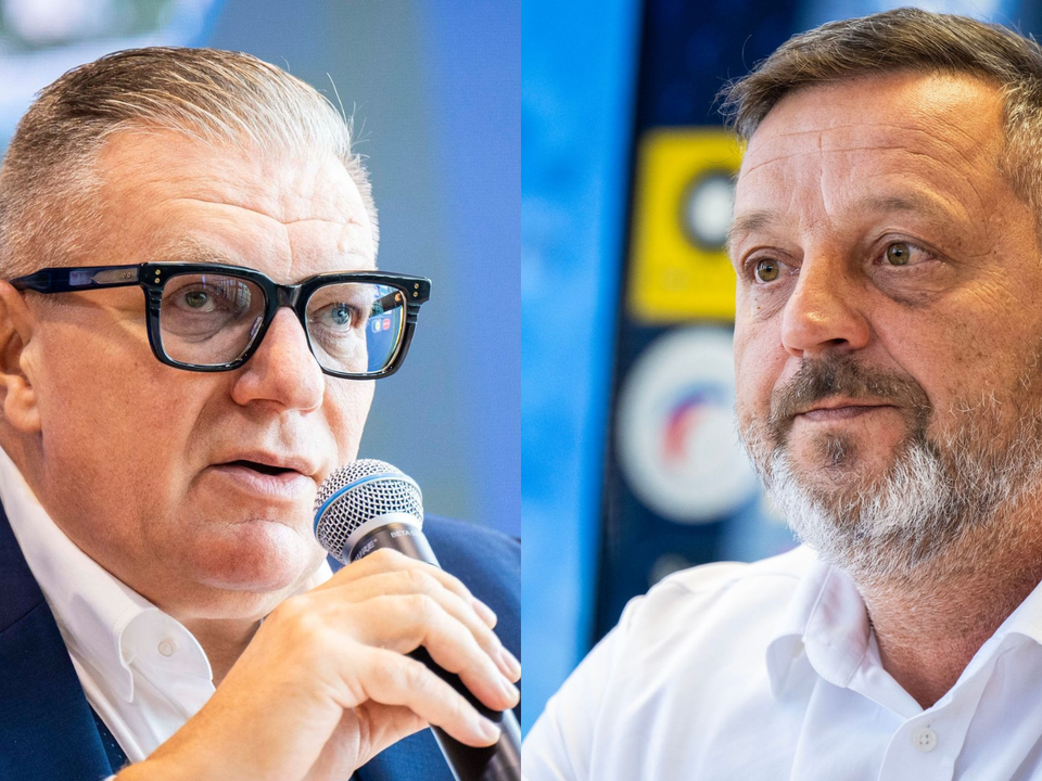 Dvaja hlavní ašpiranti na pozíciu šéfa Slovenského futbalového zväzu - Peter Palenčík a Ján Kováčik.