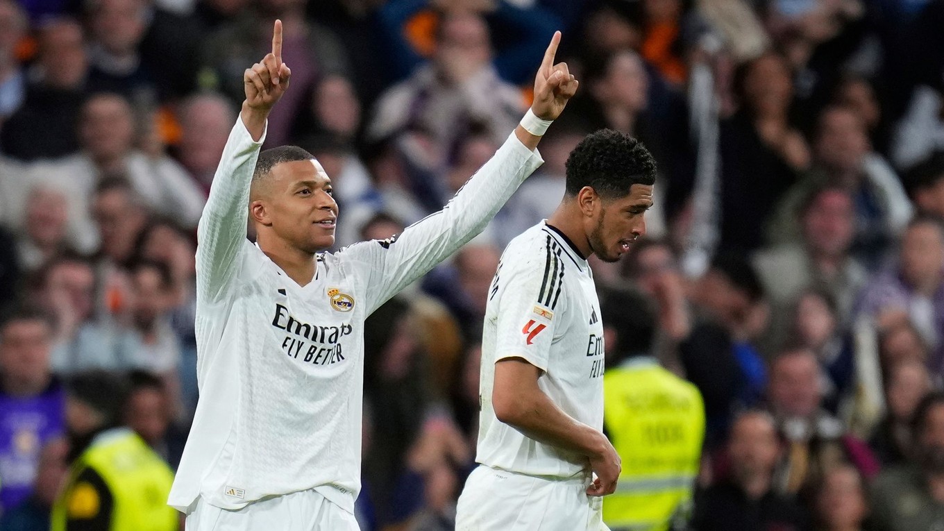 Kylian Mbappé oslavuje gól do siete Leganes.