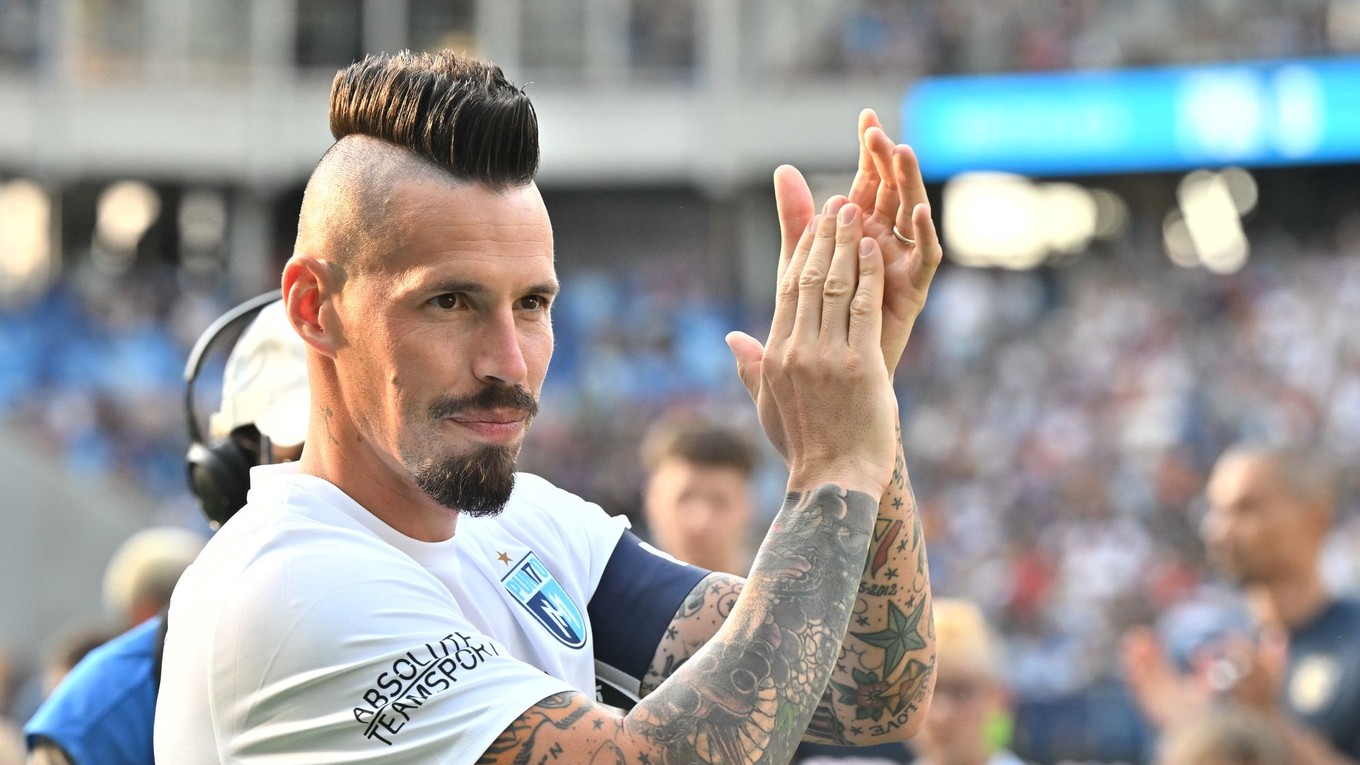 Marek Hamšík pred rozlúčkovým futbalovým zápasom.