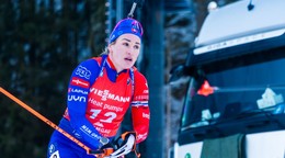 Paulína Bátovská Fialková počas stíhacích pretekov v Ruhpoldingu. 