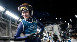 Fínska skokanka na lyžiach Sofia Mattilaová počas ZOH 2026.