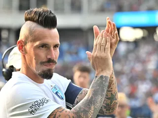 Marek Hamšík pred rozlúčkovým futbalovým zápasom.