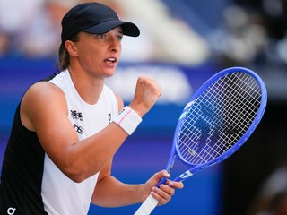 Poľská tenistka Iga Swiateková v prvom kole US Open 2025.
