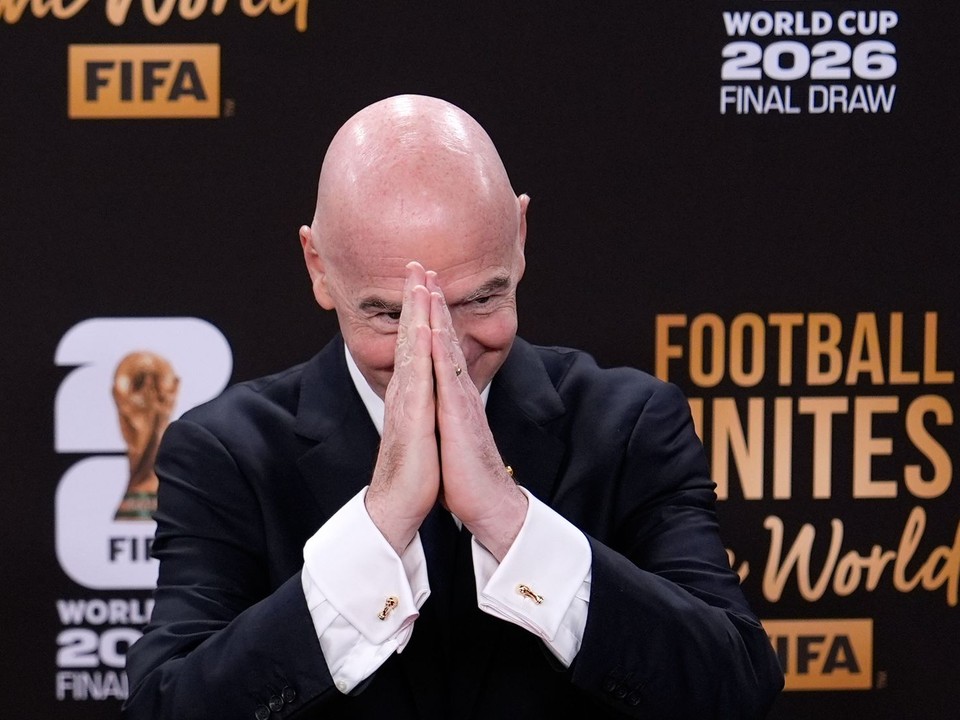 Gianni Infantino počas žrebu MS vo futbale 2026.