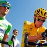 Peter Sagan (vľavo) a Bradley Wiggins počas Tour de France 2012.