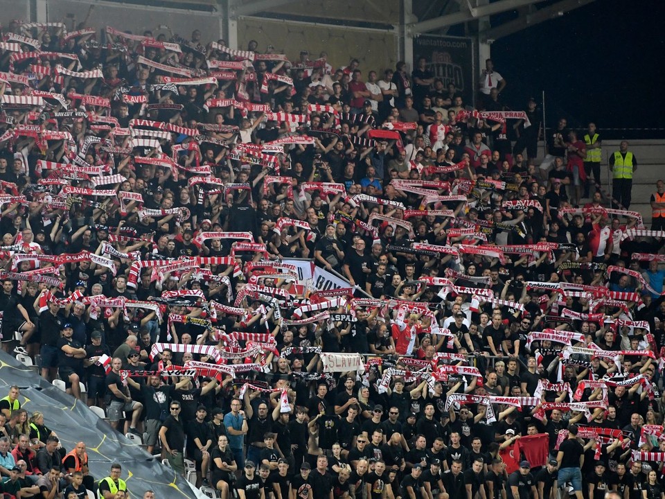 Fanúšikovia Slavie Praha