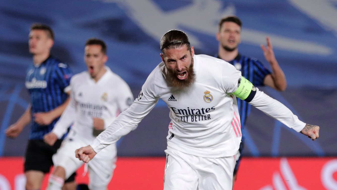 Sergio Ramos v drese Realu Madrid.