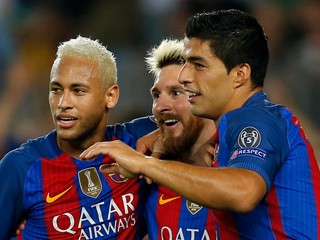 Lionel Messi, Luis Suarez a Neymar.