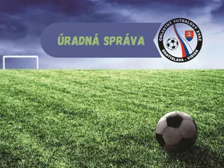 ÚRADNÁ SPRÁVA ObFZ BA - VIDIEK Č. 26 ZO DŇA 9.1.2026