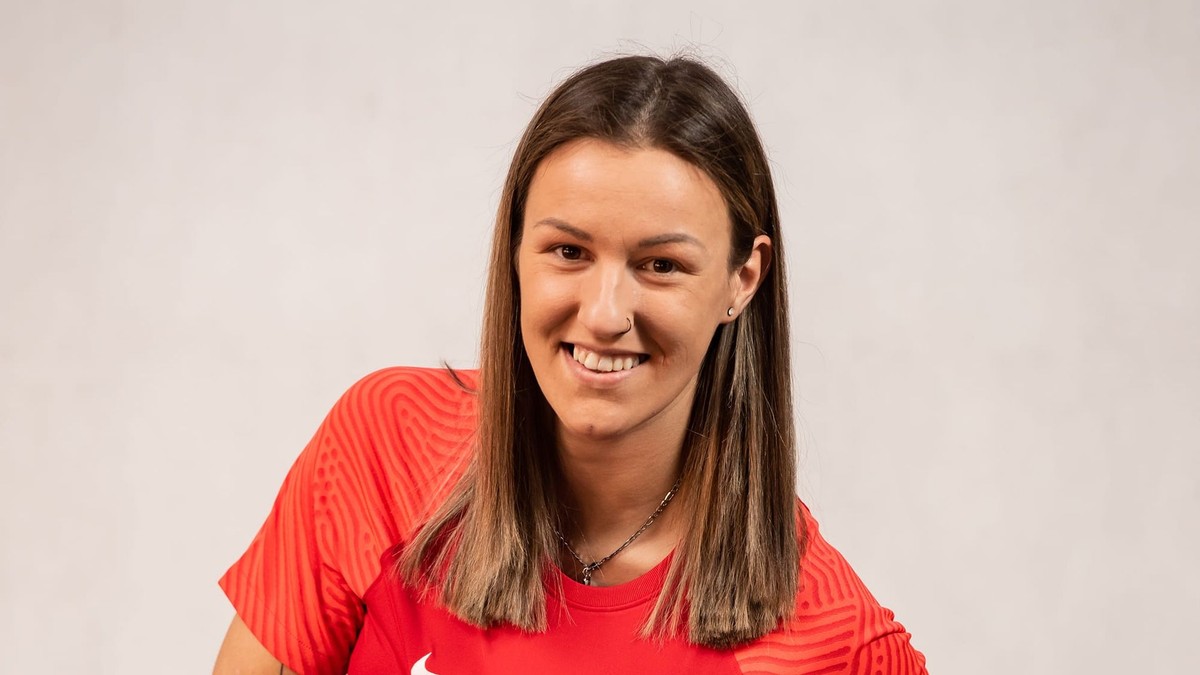 Zita Baníková v drese reprezentácie.