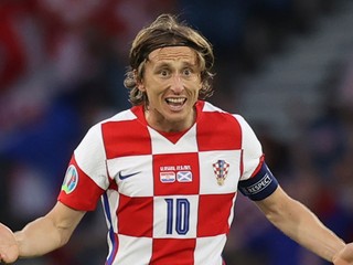 Luka Modrič v drese Chorvátska.