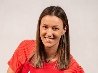 Zita Baníková v drese reprezentácie.