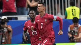 Cristiano Ronaldo oslavuje gól v zápase Portugalsko - Uzbekistan na MS vo futbale 2026. 