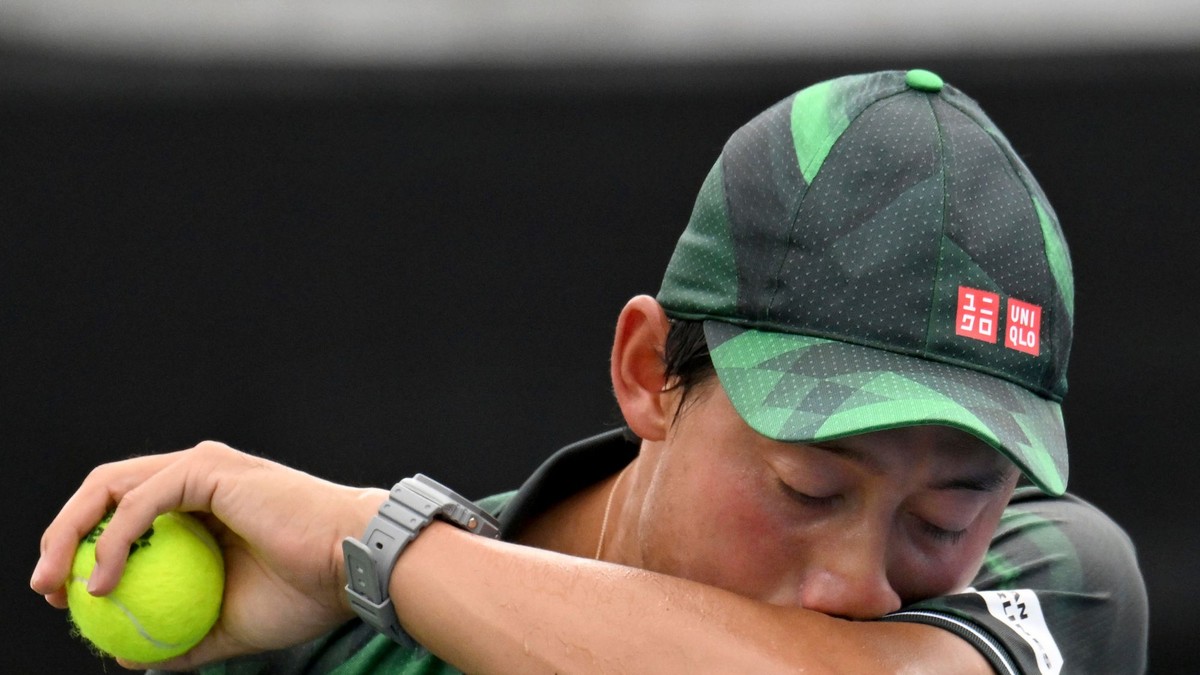 Japonský tenista Kei Nišikori na turnaji ATP v Atlante.