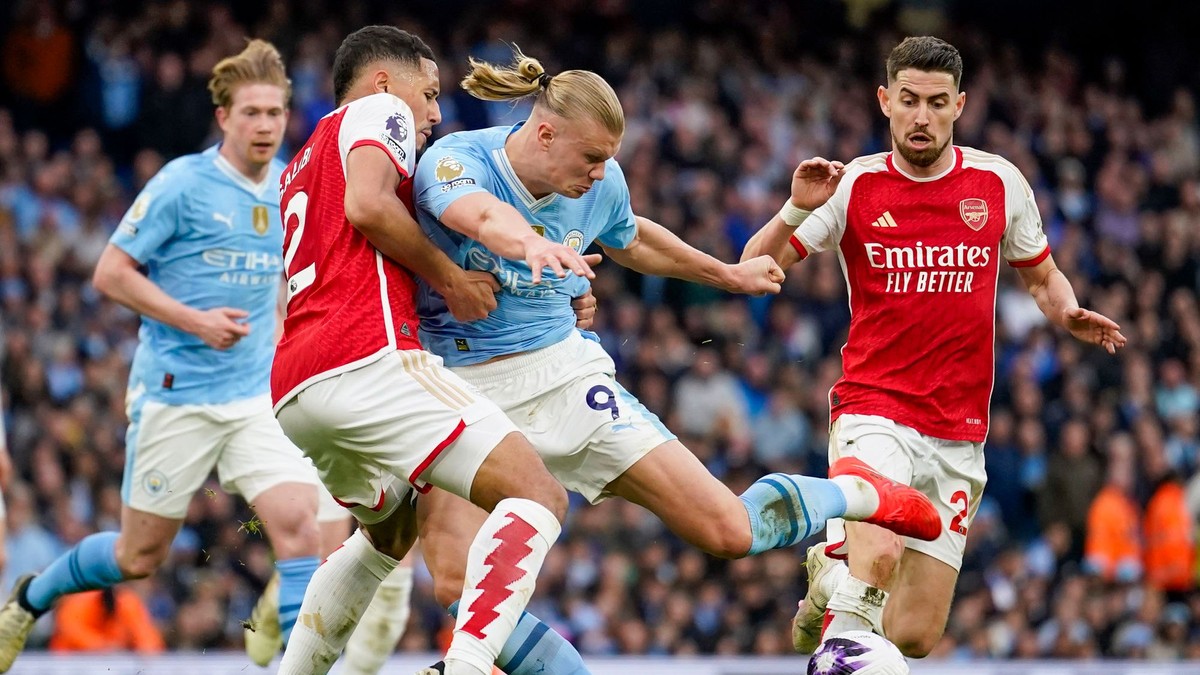 Fotka zo zápasu Manchester City - Arsenal.