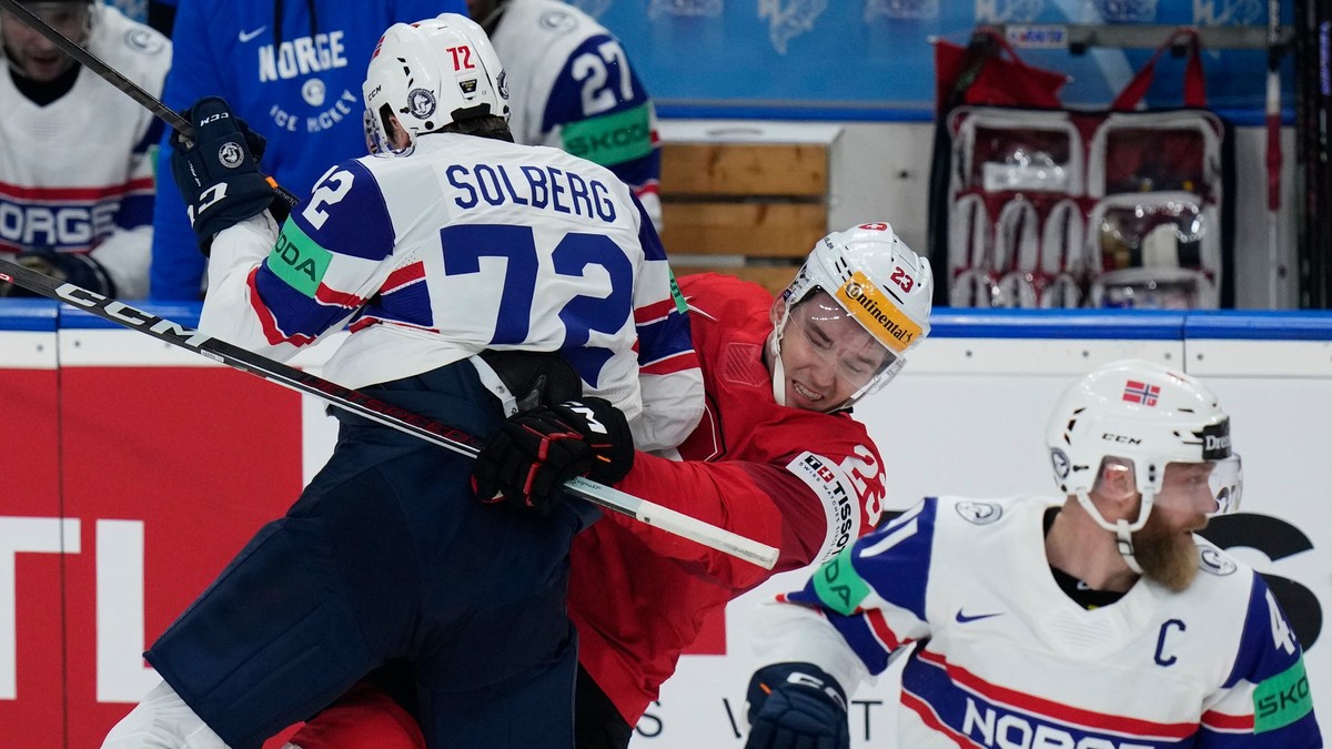 Fotka zo zápasu Švajčiarsko - Nórsko na MS v hokeji 2024.