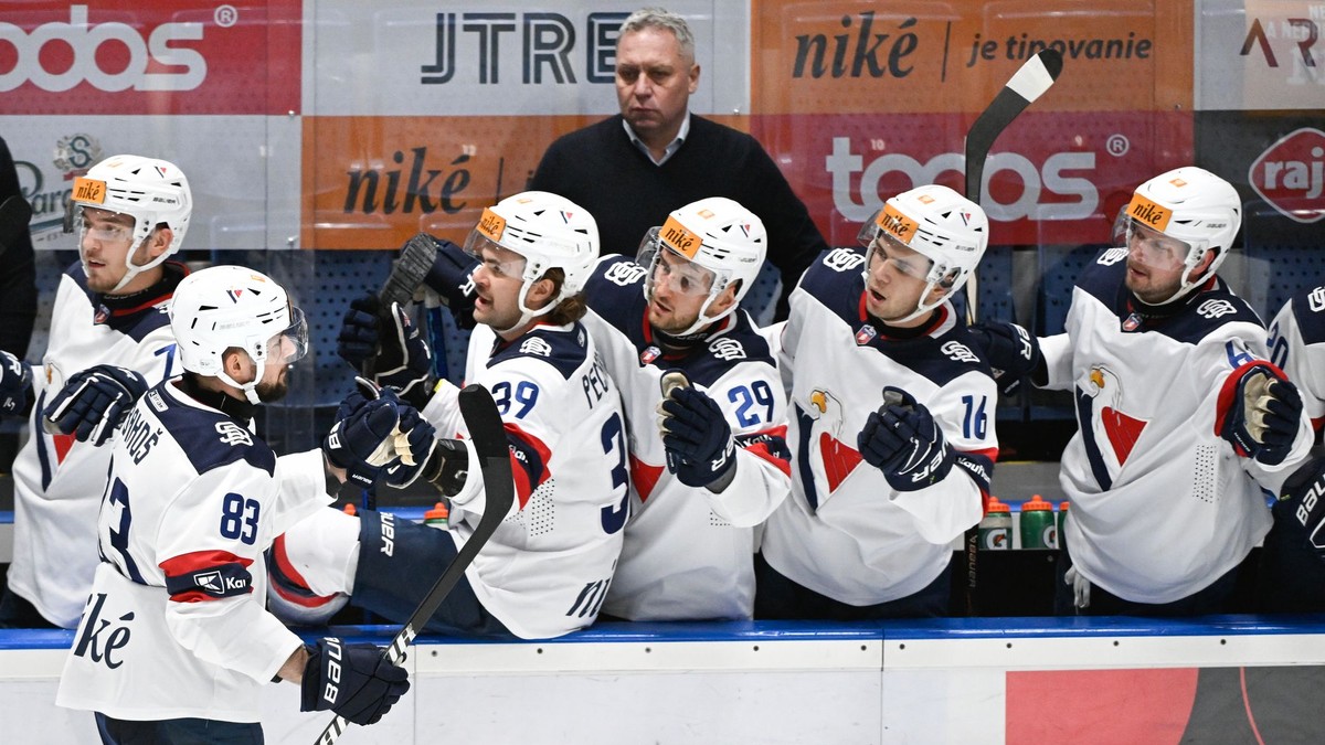 Hokejisti HC Slovan Bratislava.