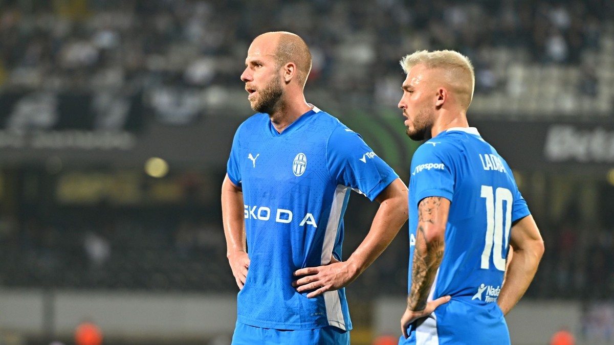 Martin Králik a Tomas Ladra v drese FK Mladá Boleslav.