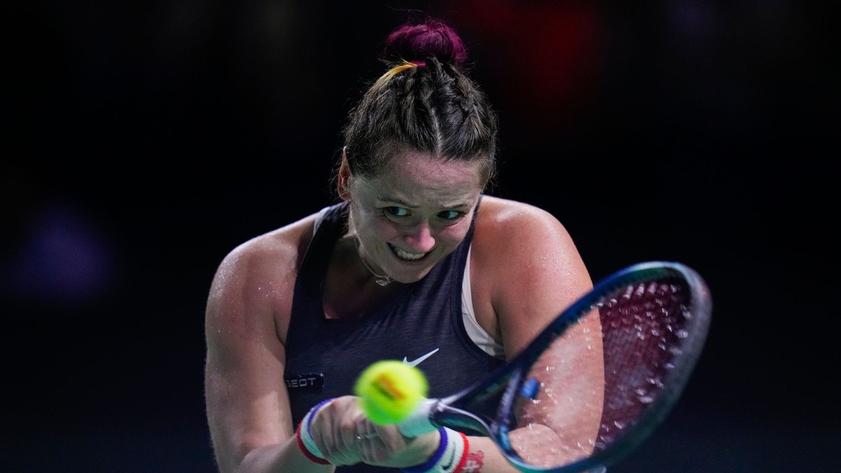 Viktória Hrunčáková počas finále Pohára Billie Jean Kingovej. 