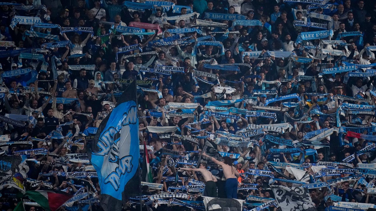 Fanúšikovia Olympique Marseille.