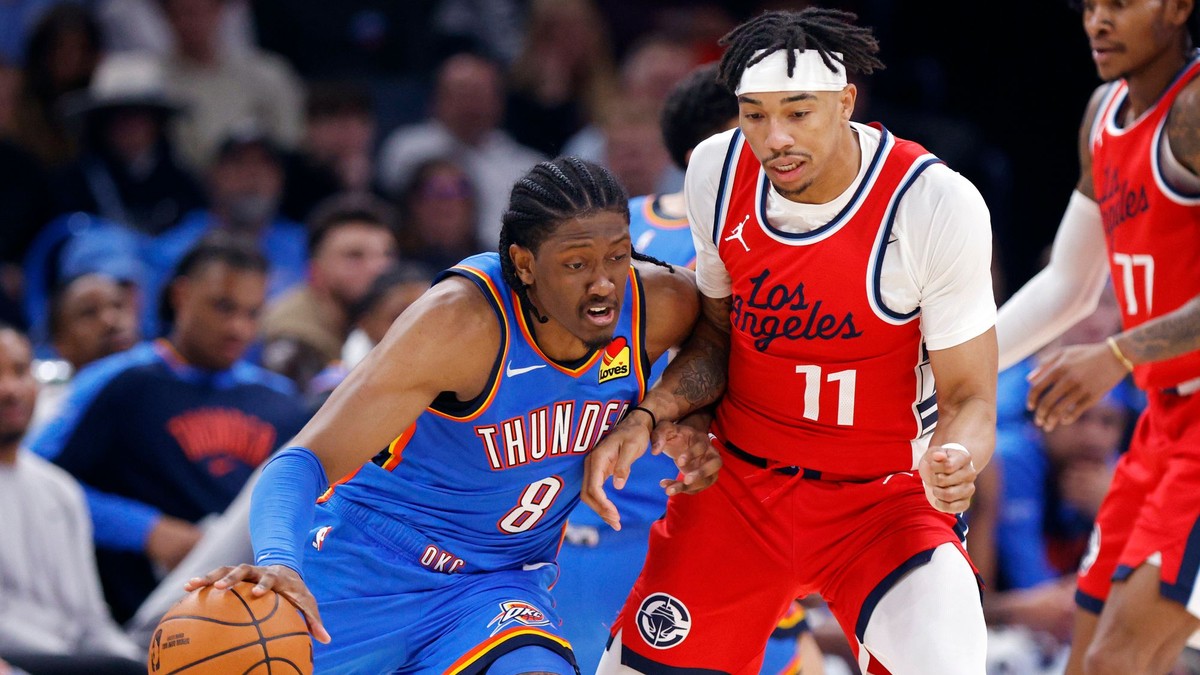 Momentka zo zápasu Oklahoma City Thunder - Los Angeles Clippers 