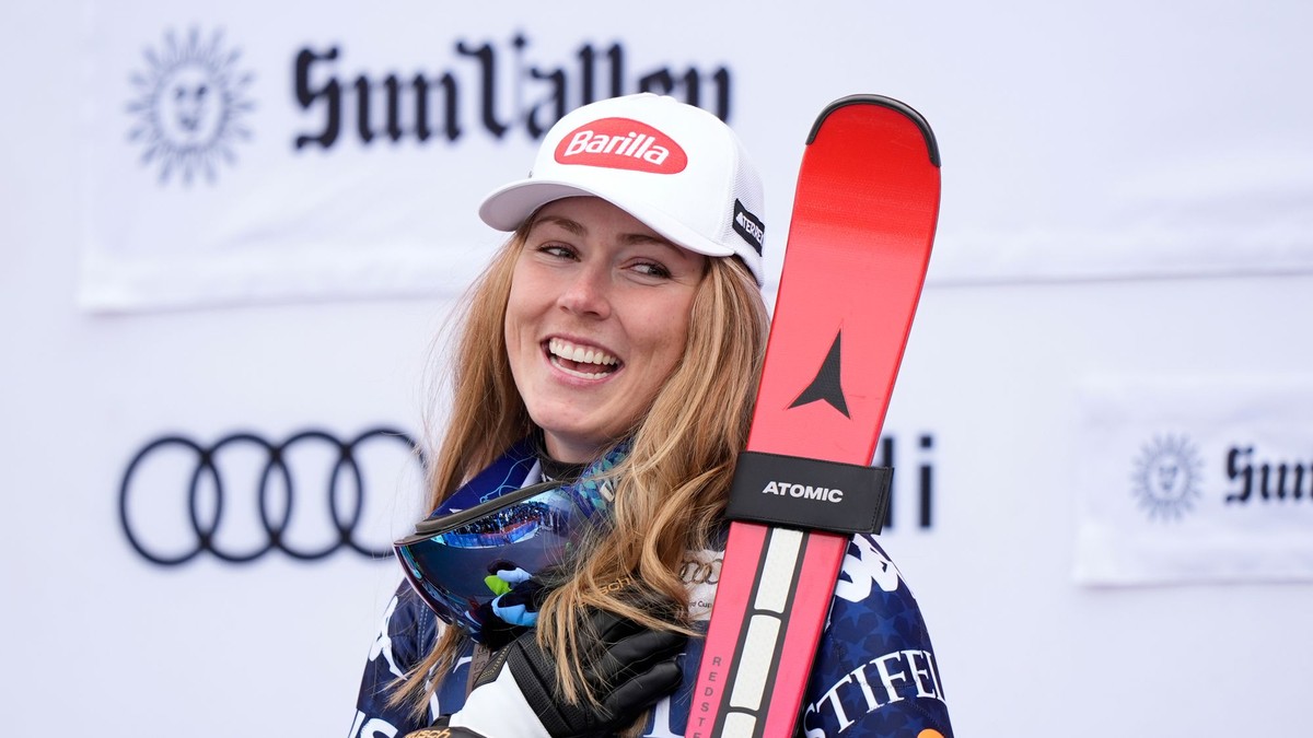Americká lyžiarka Mikaela Shiffrinová. 
