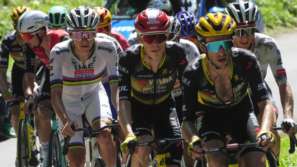 Pelotón na Tour de France. 