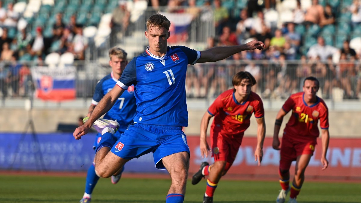 Adam Griger počas kvalifikačného zápasu.