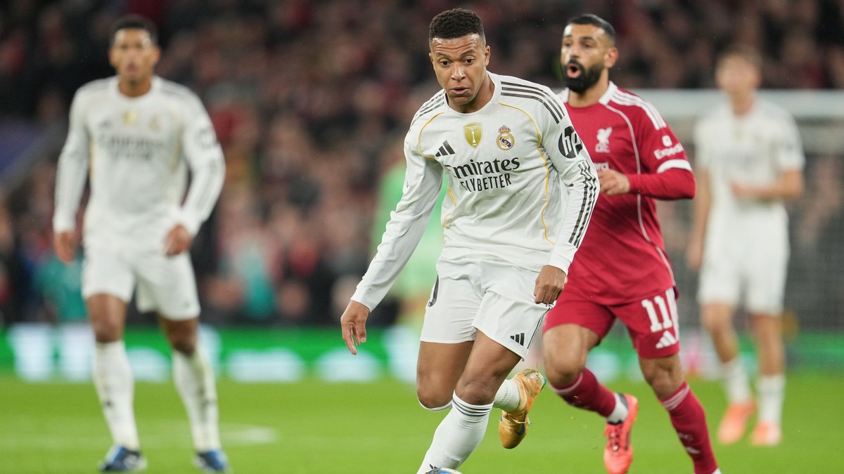 Fotka zo zápasu Ligy majstrov medzi Reaom Madrid a FC Liverpool.