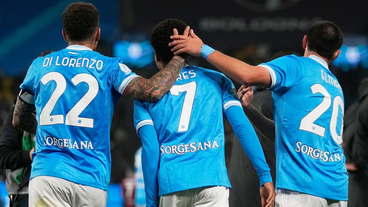 David Neres so spoluhráčmi z SSC Neapol.