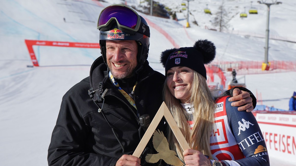 Americká lyžiarka Lindsey Vonnová a jej Aksel Lund Svindal.