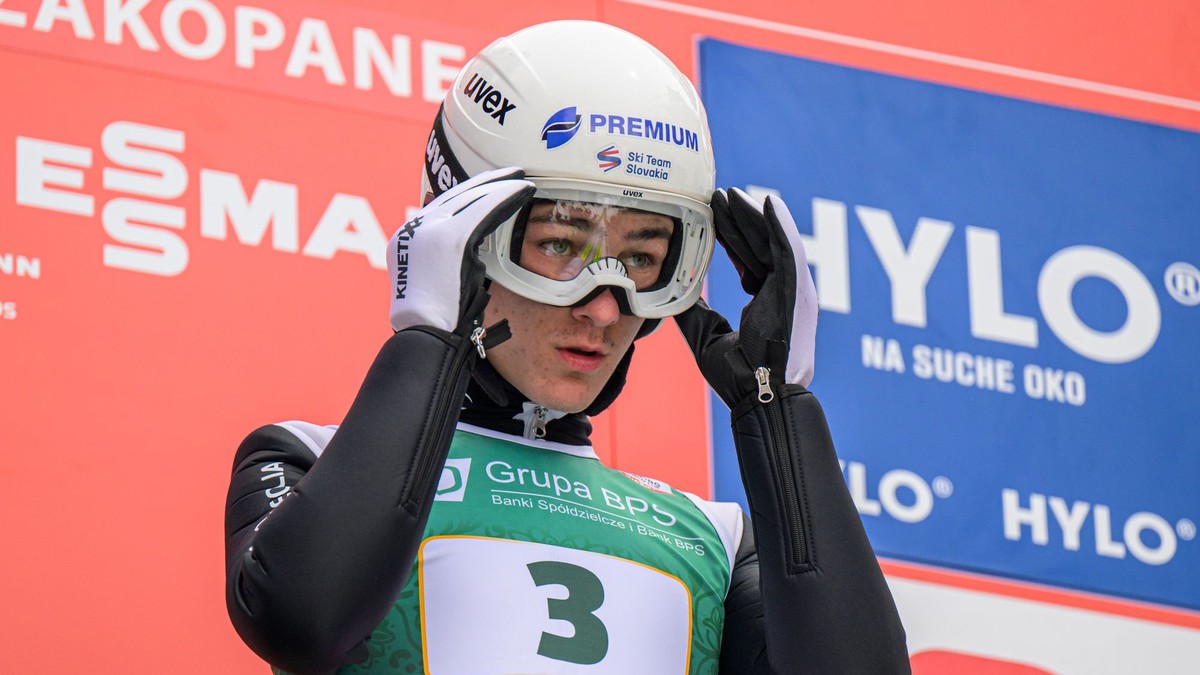 Slovenský reprezentant v skokoch na lyžiach Hektor Kapustík.