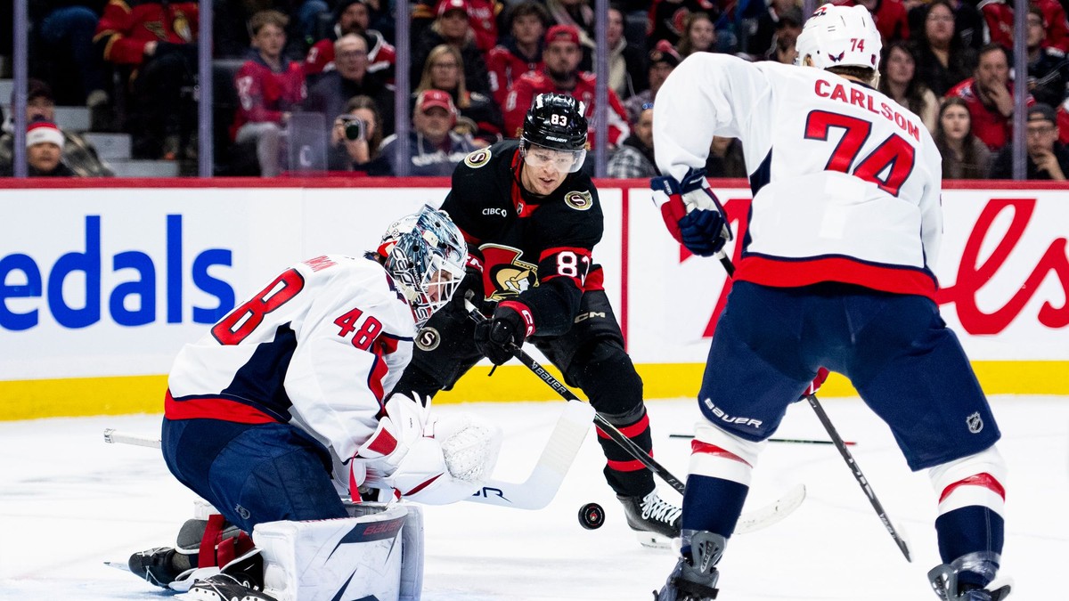 Momentka zo zápasu Ottawa Senators - Washington Capitals.