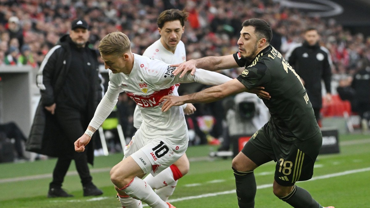 Fotka zo zápasu VfB Stuttgart - Union Berlín.