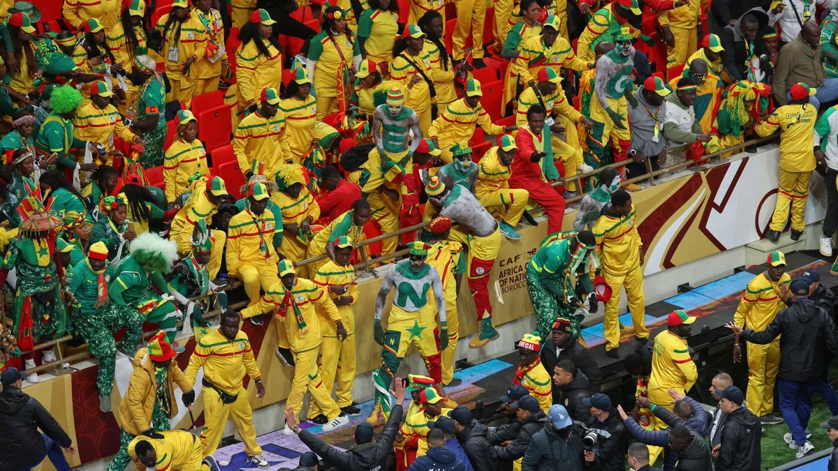 Fanúšikovia Senegalu počas finále Afrického pohára národov.