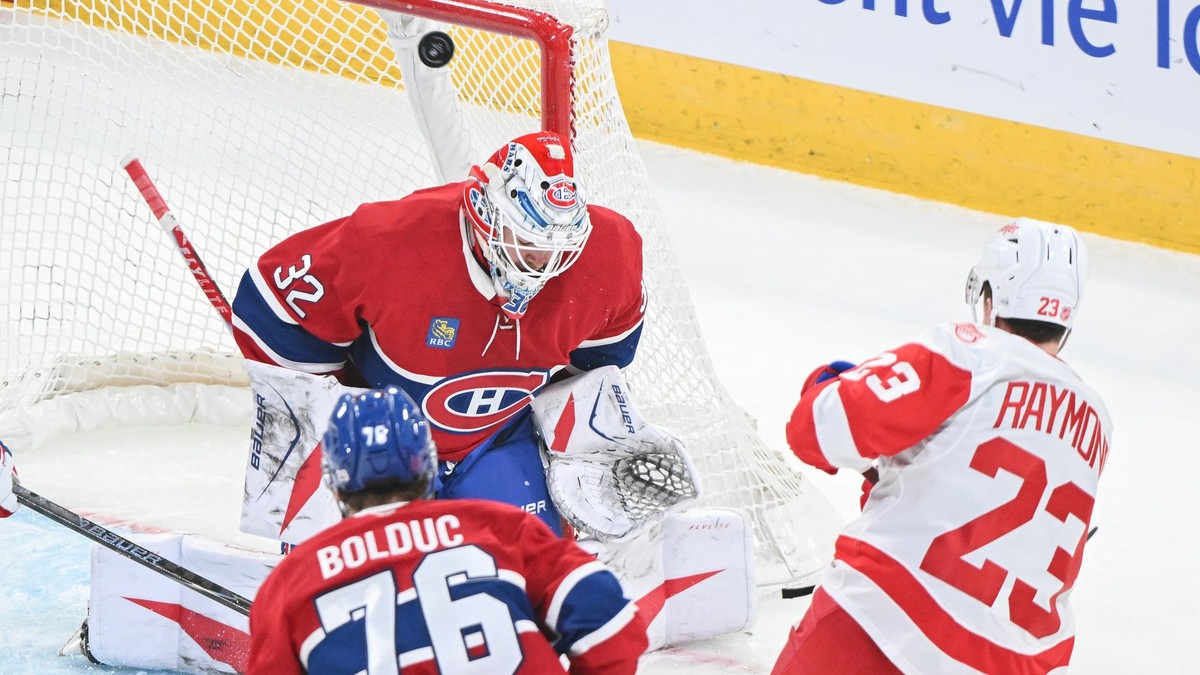 Jacob Fowler počas zápasu Montreal - Detroit.