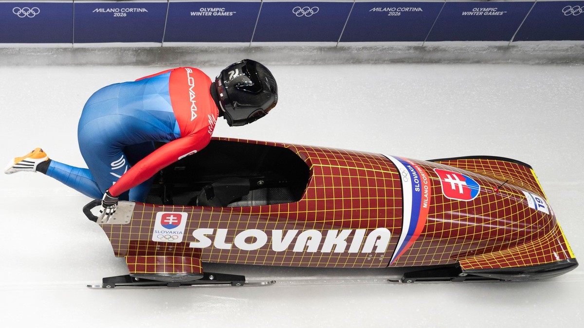 Slovenská bobistka Viktória Čerňanská na štarte 3. jazdy v súťaži monobobov na ZOH 2026.