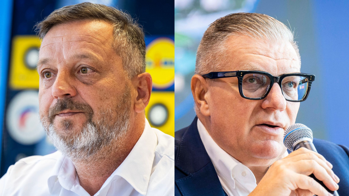 Dvaja hlavní ašpiranti na pozíciu šéfa Slovenského futbalového zväzu - Peter Palenčík a Ján Kováčik.