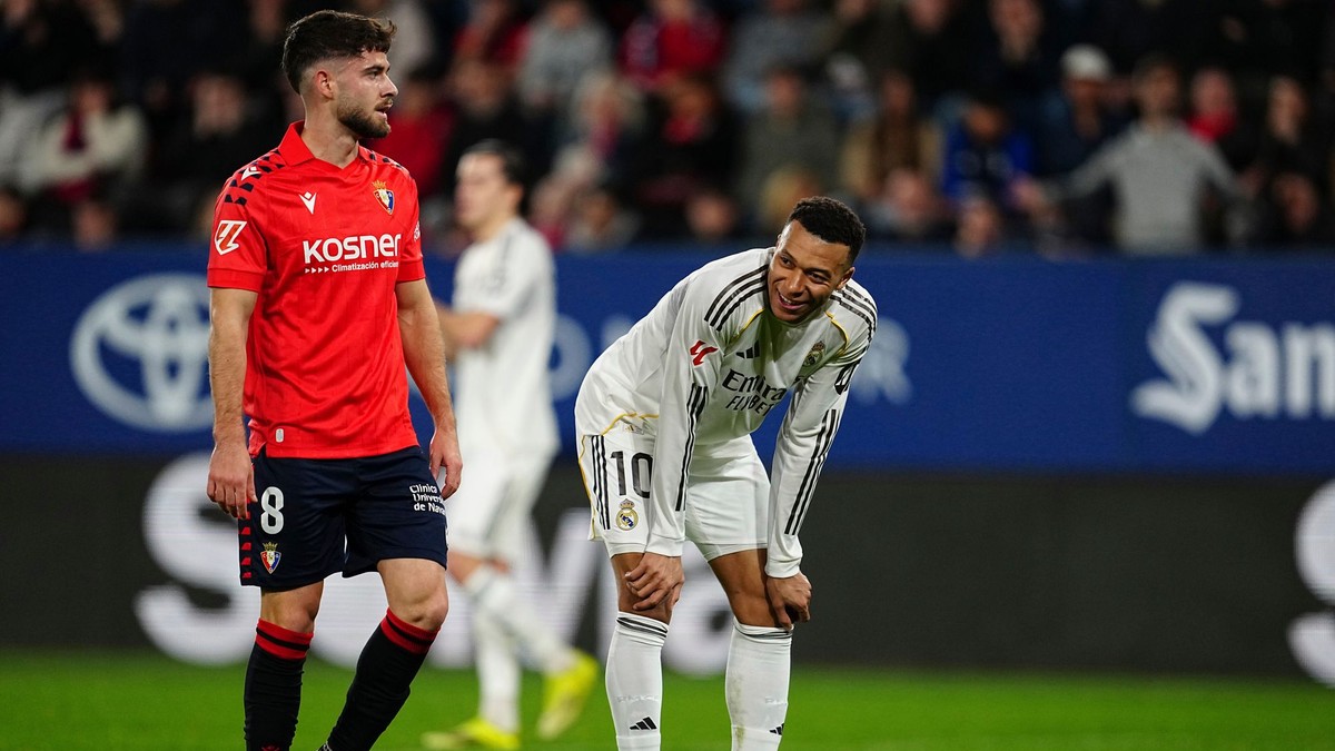 Kylian Mbappé v zápase proti Osasune.