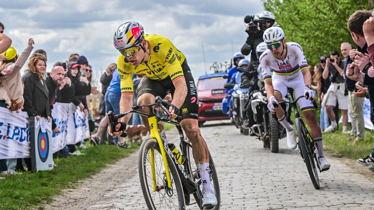 Wout van Aert a Tadej Pogačar.