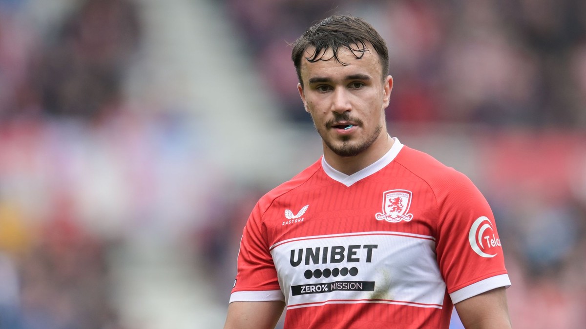 David Strelec v drese Middlesbrough.