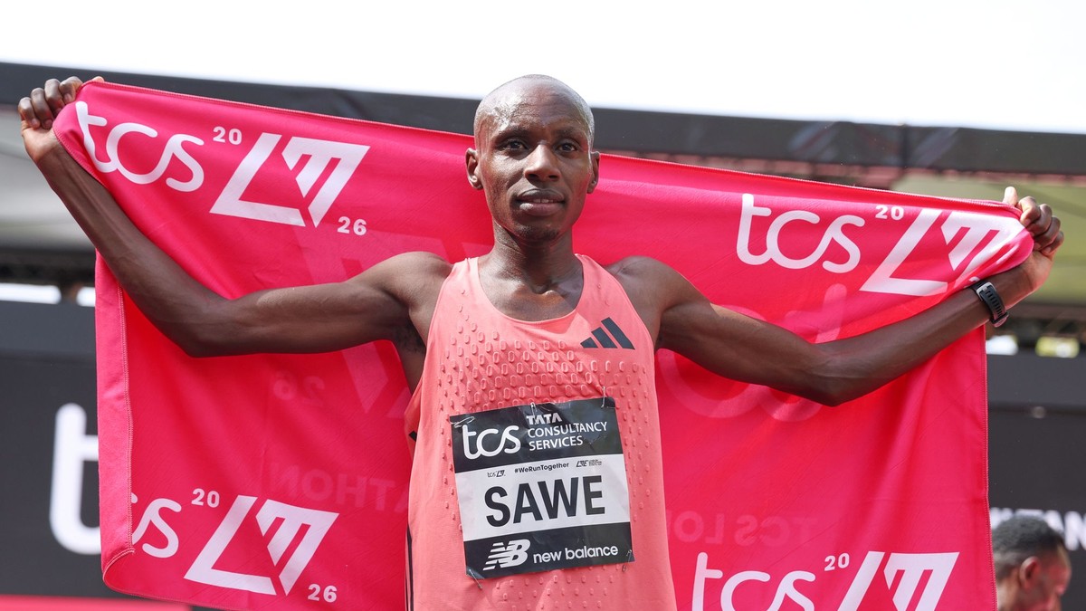 Kenský bežec Sabastian Sawe.