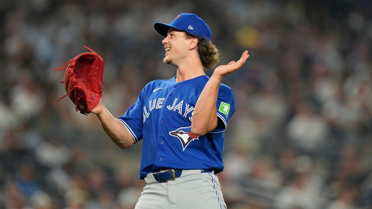 Slovenský bejzbalista Toronta Blue Jays Adam Macko počas zápasu zámorskej MLB New York Yankees - Toronto Blue Jays.