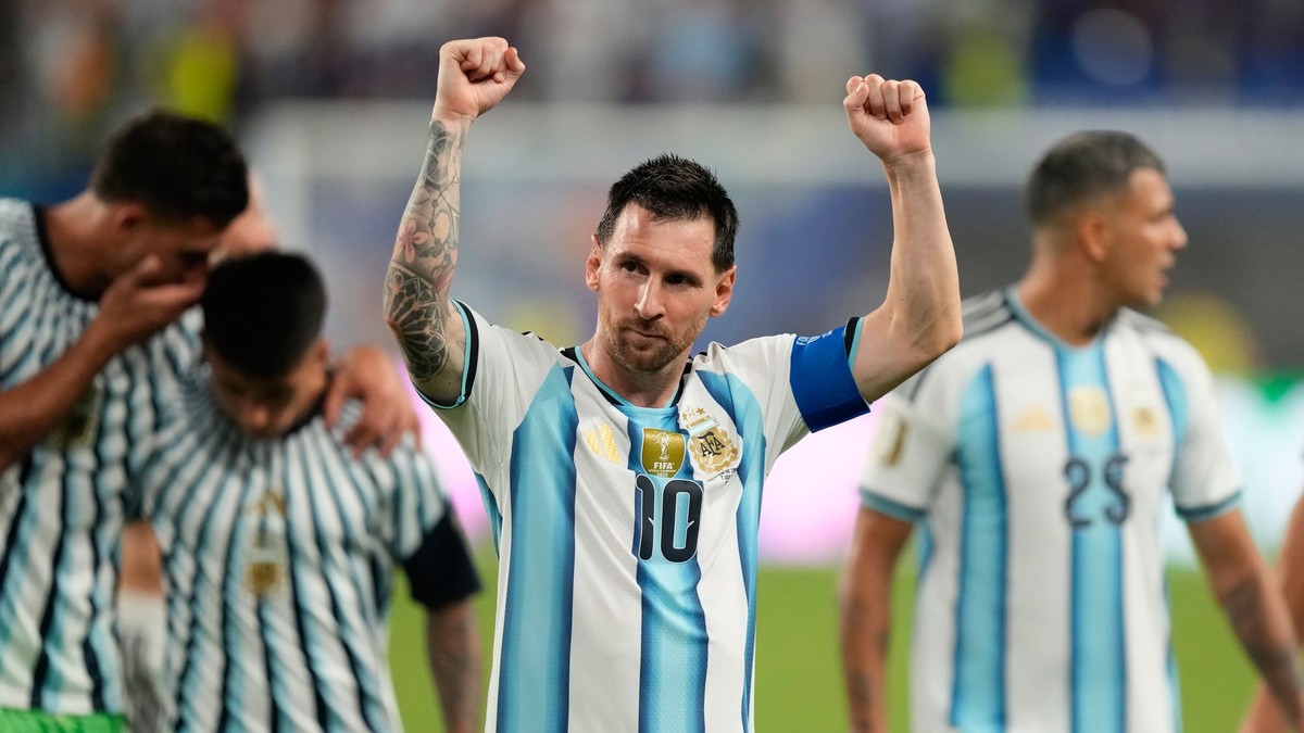 Lionel Messi oslavuje postup do osemfinále MS vo futbale 2026.